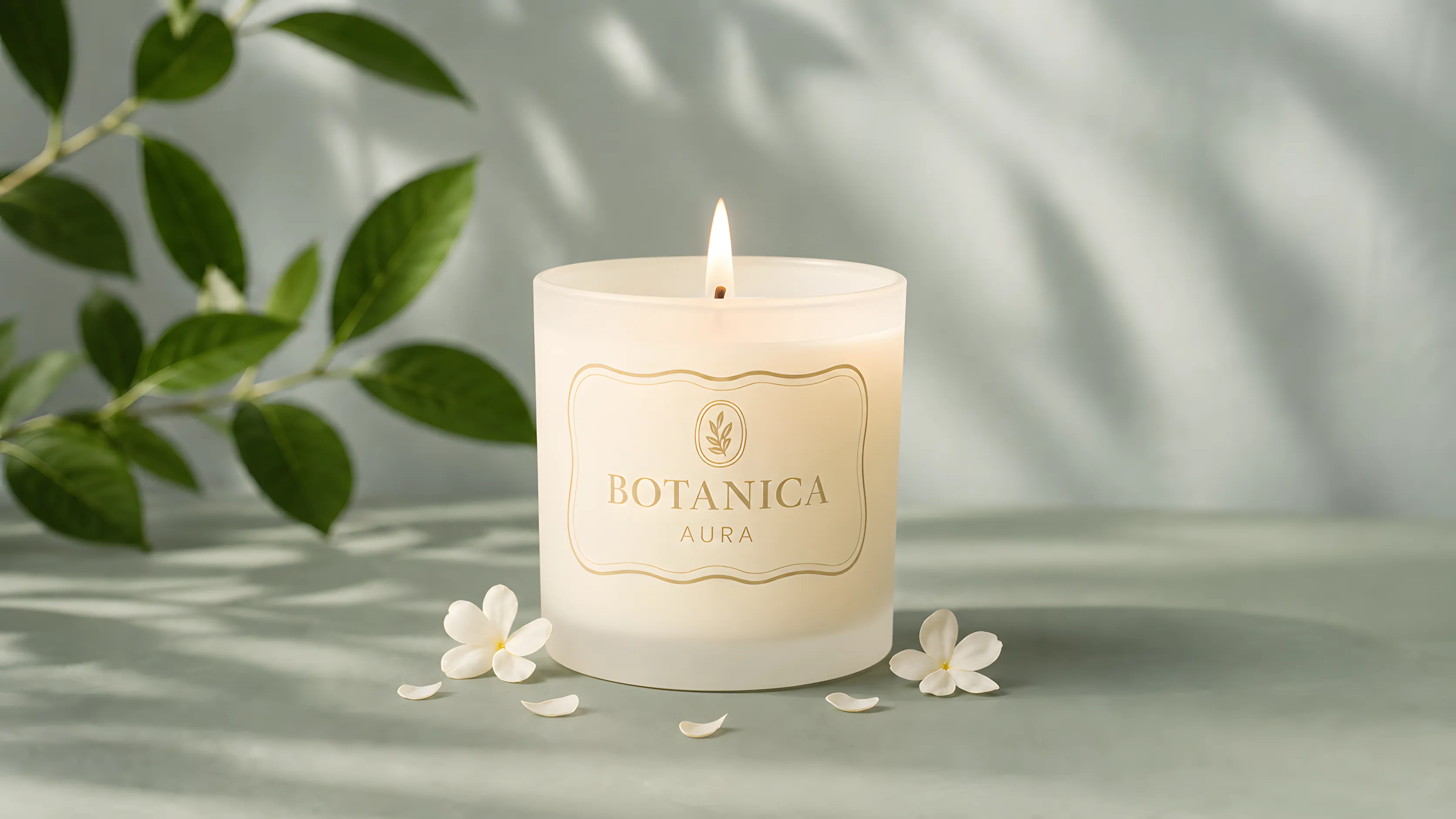 Botanica Aura product and identity mockup.