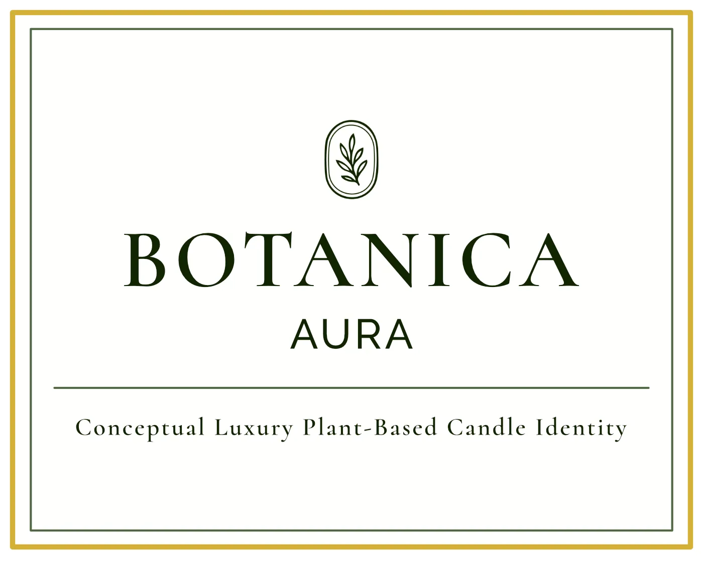 Botanica Aura luxury plant-based candle identity cover.