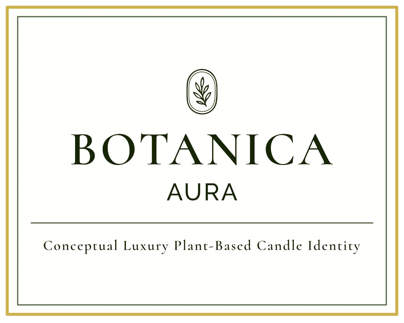 Botanica Aura luxury plant-based candle identity cover.