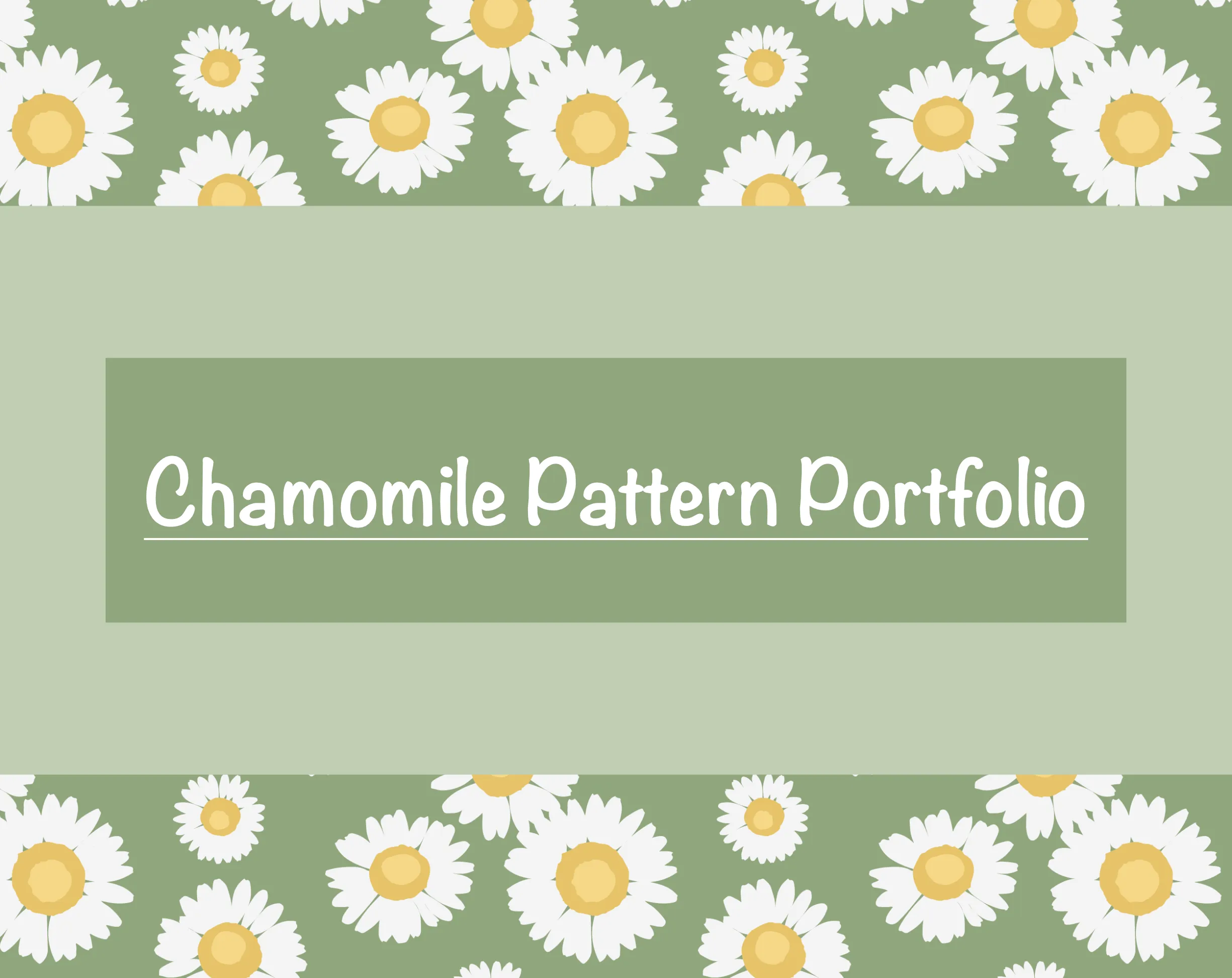 Chamomile pattern collection hero image.