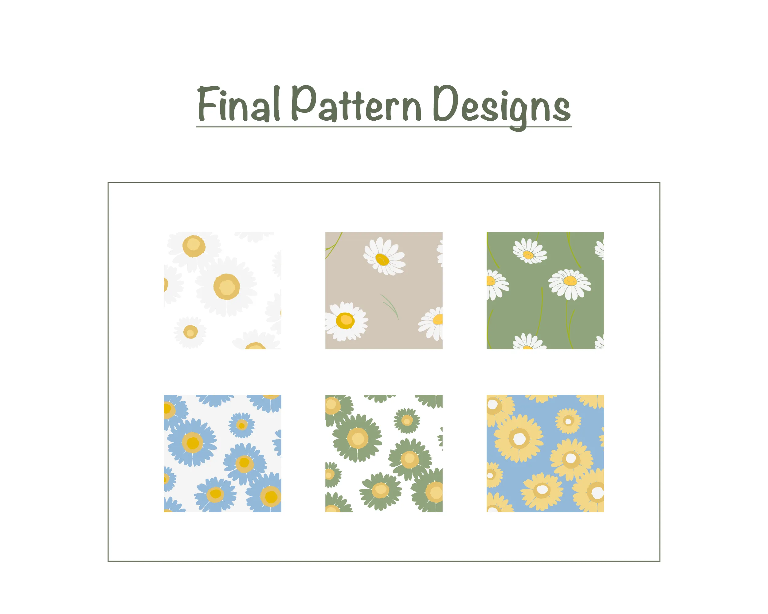 Chamomile pattern product application.