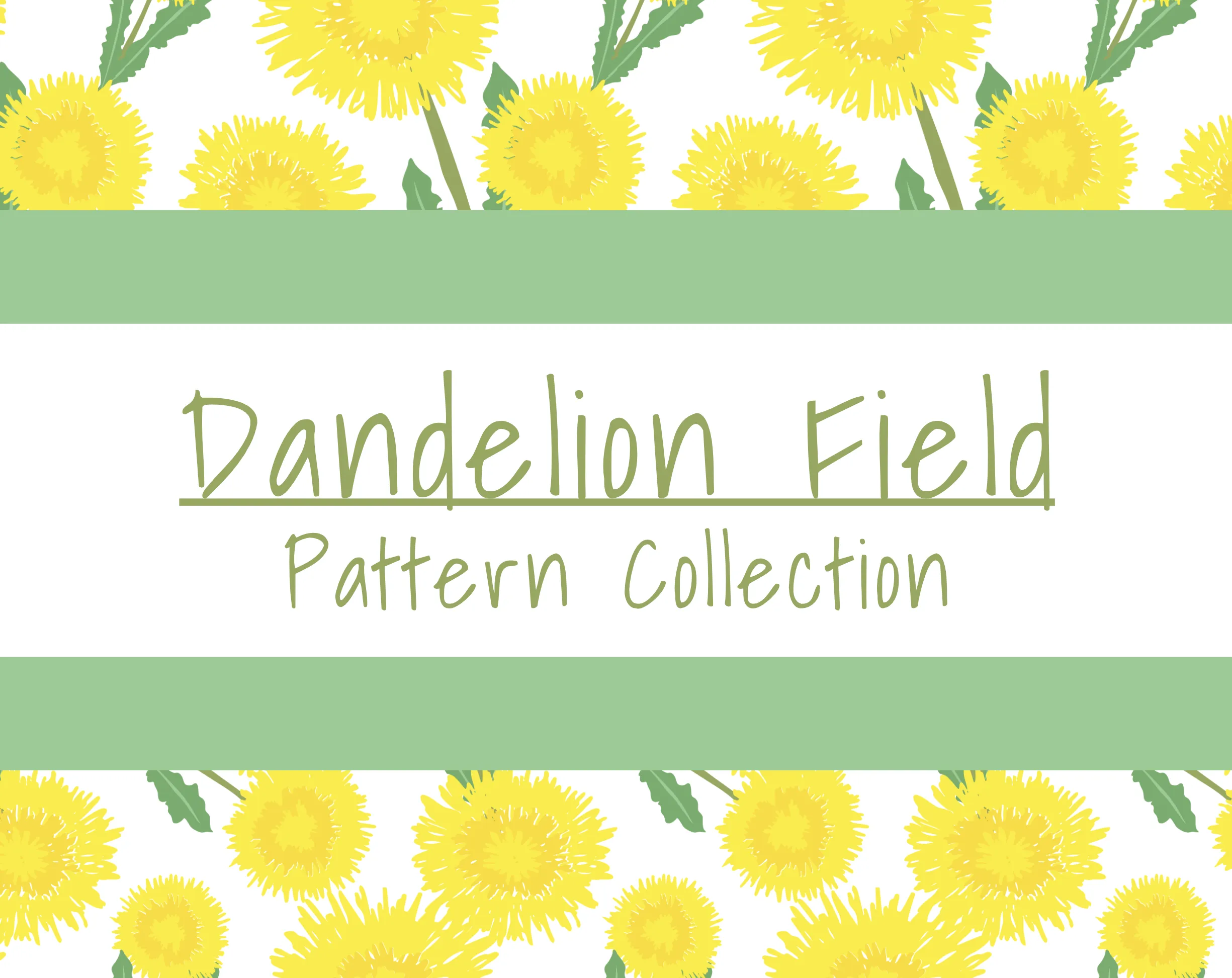 Dandelion field pattern collection hero image.
