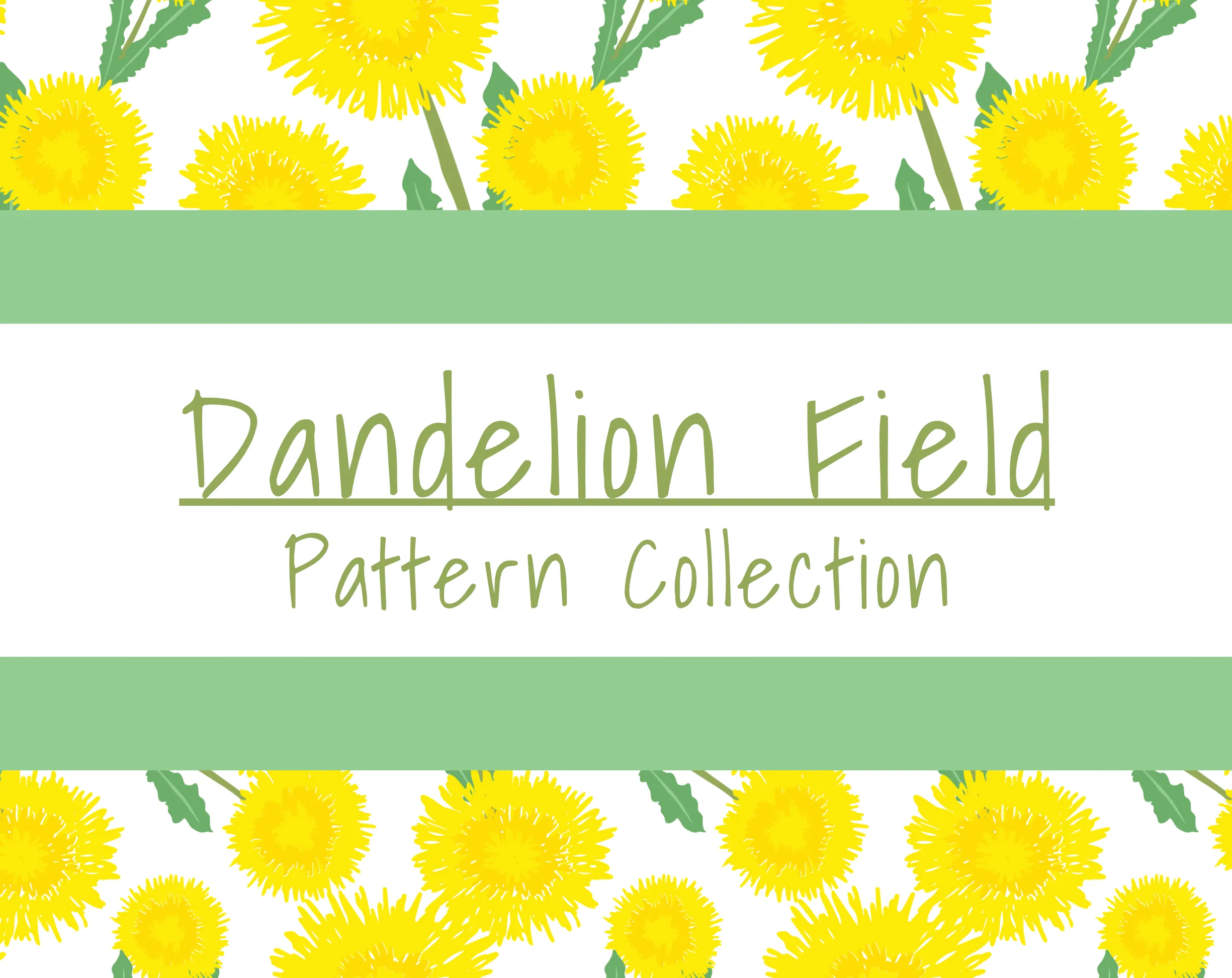 Dandelion field pattern collection hero image.