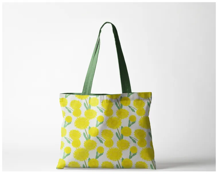 Dandelion field pattern product mockup.