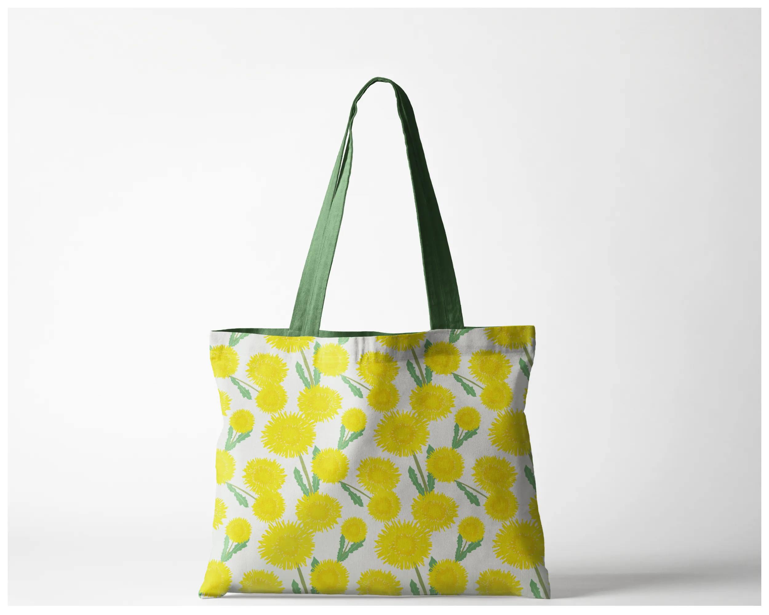 Dandelion field pattern product mockup.