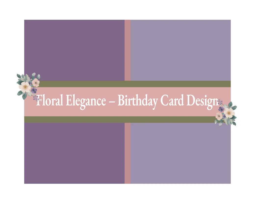 Floral Elegance birthday card design.