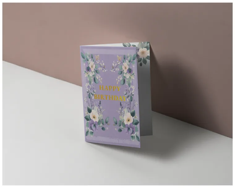 Floral Elegance birthday card mockup set.