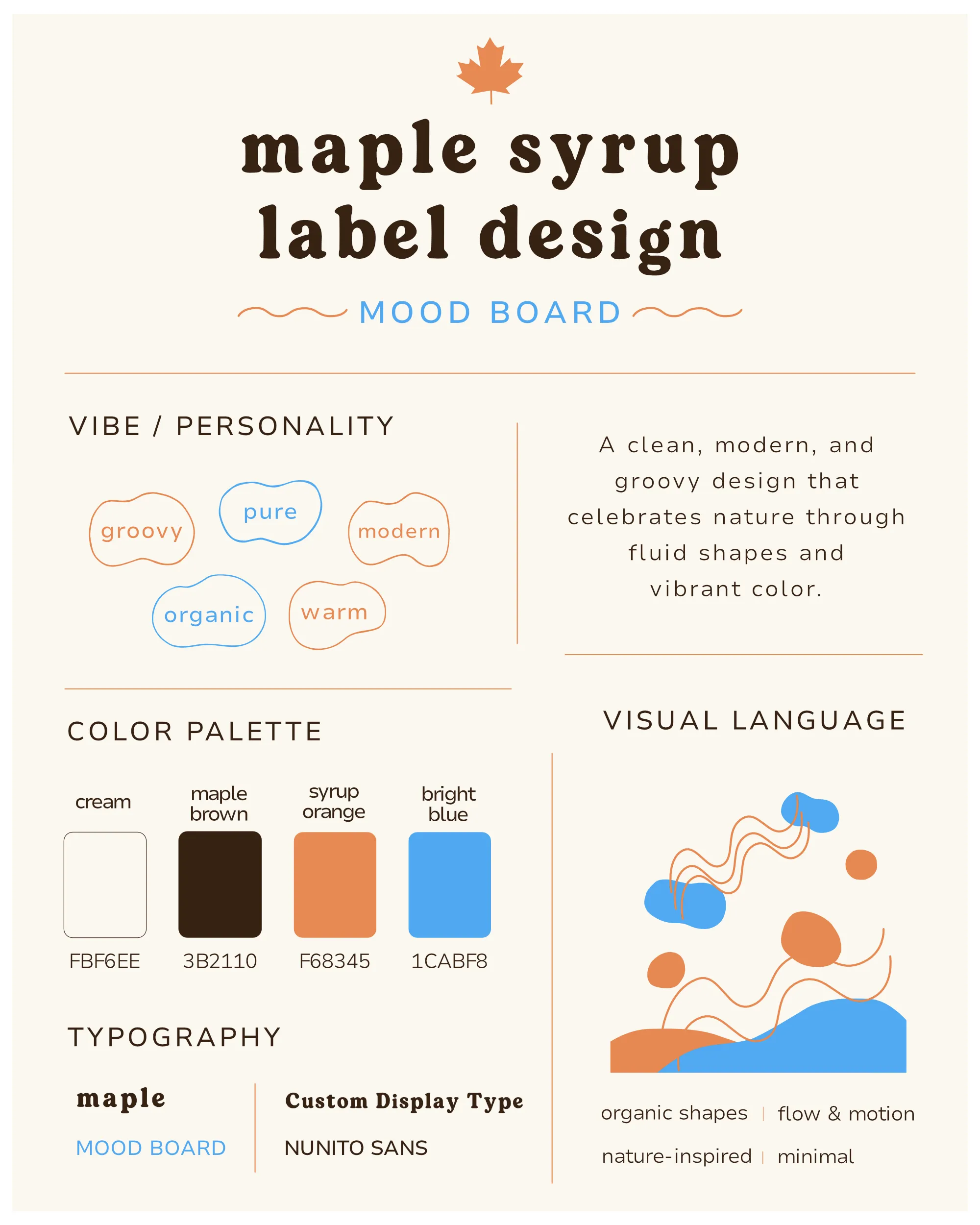 Maple syrup bottle label detail.