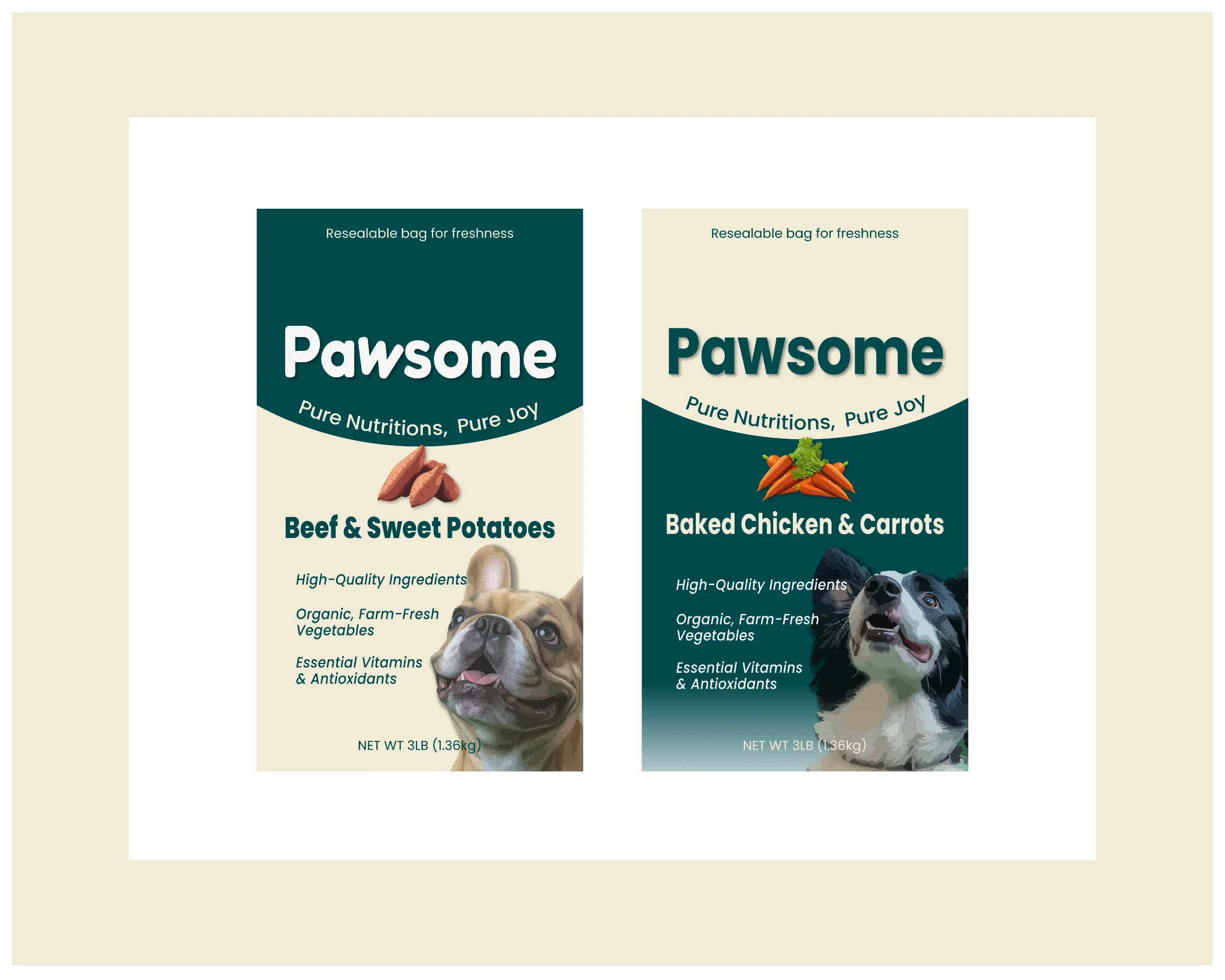 Pawsome packaging variation.