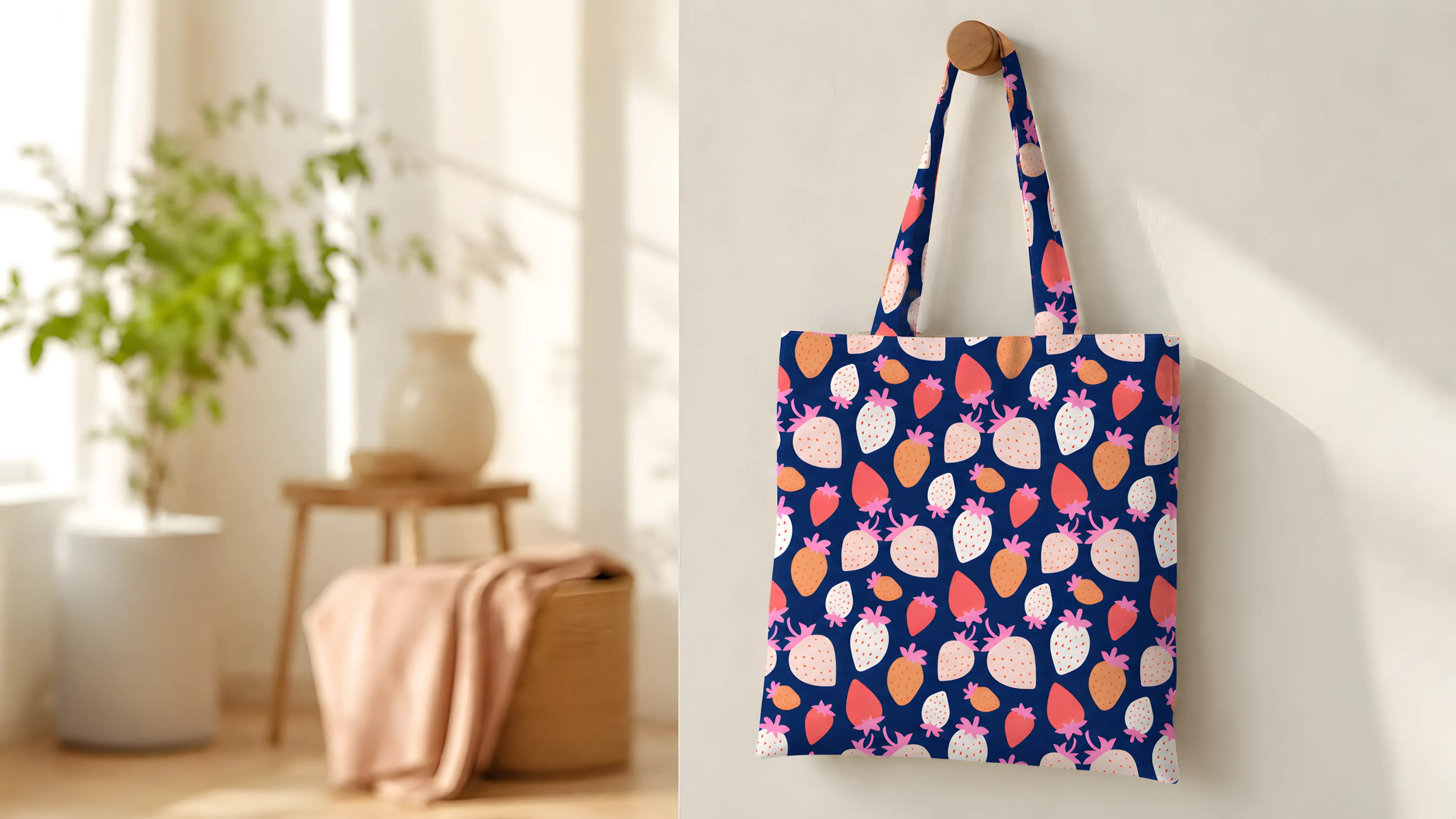 Vibrant Strawberry pattern row preview.